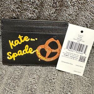 Kate Spade New York NYC Big Apple Small Slim Card Holder-NEW